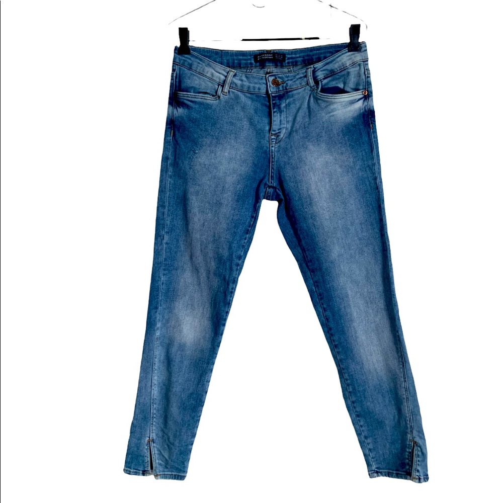ZARA Skinny Ankle Jeans with Slit 8